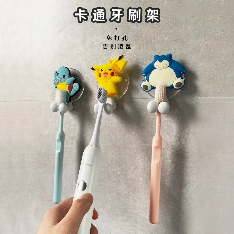 Pokemon Toot brush Haken Anime Pikachu Snorlax Gengar Charizard Action figur PVC Saugnapf Stil Spielzeug für Kinder Geburtstags geschenke