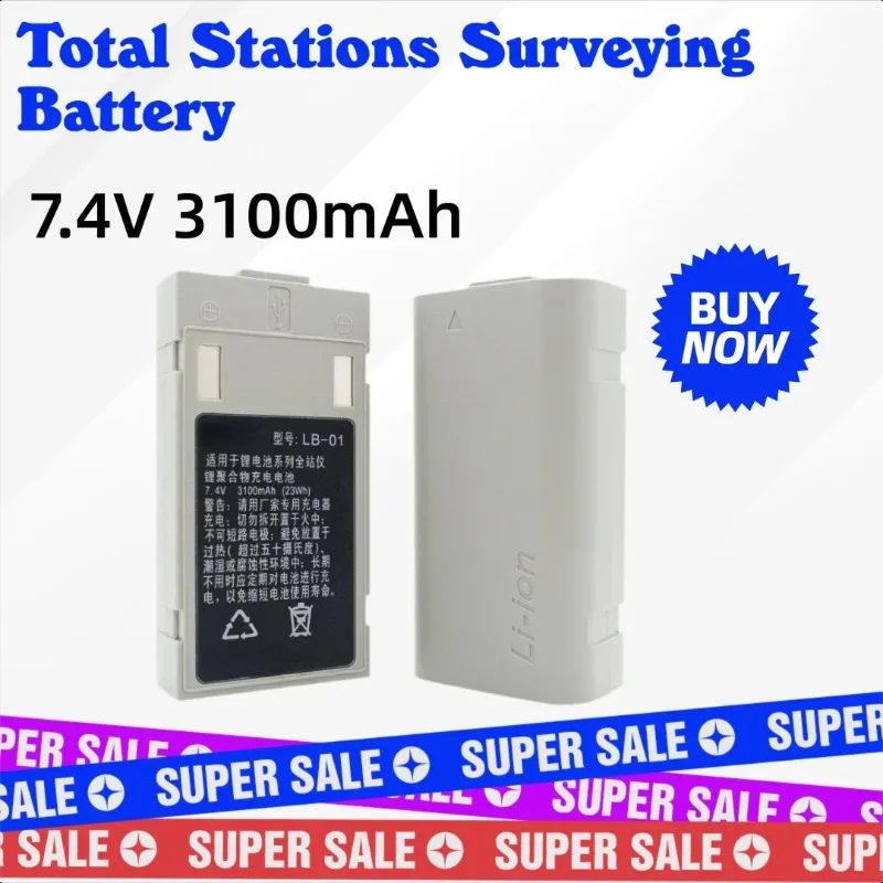 

100% New High Quality 7.4V 3100mAh Total Stations Surveying Battery LB01 LB-01 For South NTS362R4 362R6 KTS442R4