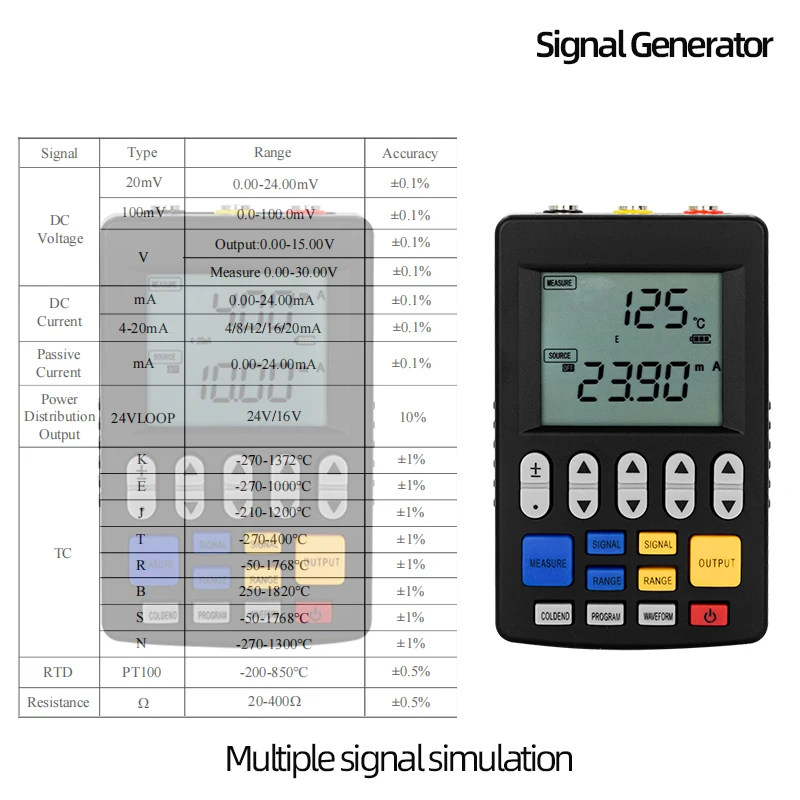 Signal Generator Source Adjustable Current Voltage  0-10V  Simulator 4-20mA sinal Sources Transmitter Calibrator