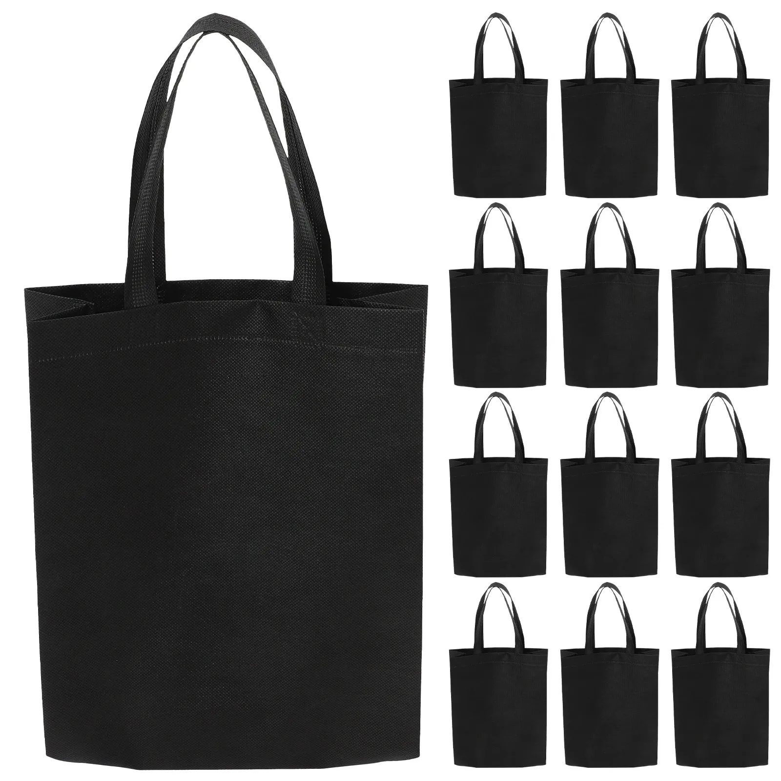 

30Pcs Reusable Non Woven Fabric Tote Bags Foldable Shopping Tote Large Capacity Carry Bag for Home Outdoor Use