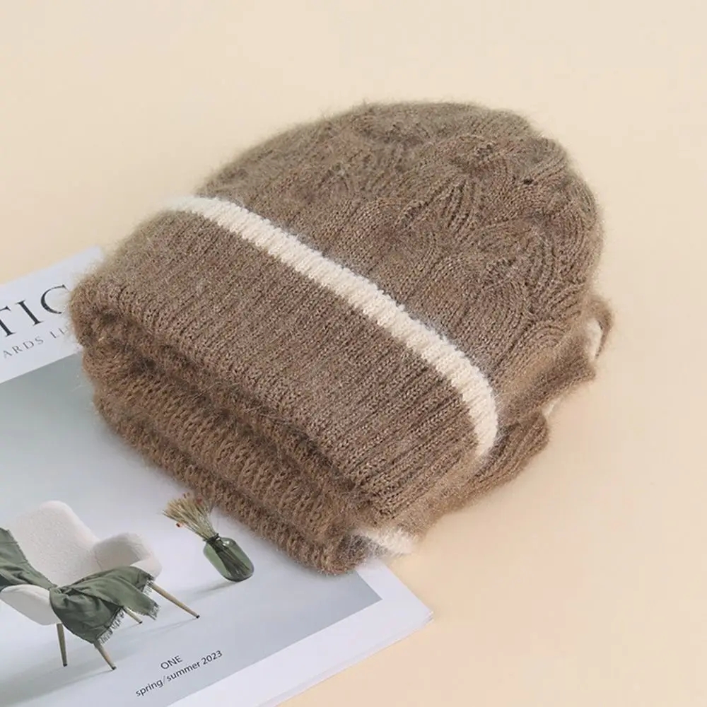Gorro integrado de felpa para invierno, bufanda de punto grueso con protección para los oídos, calentador de cuello suave informal para mujeres y niñas