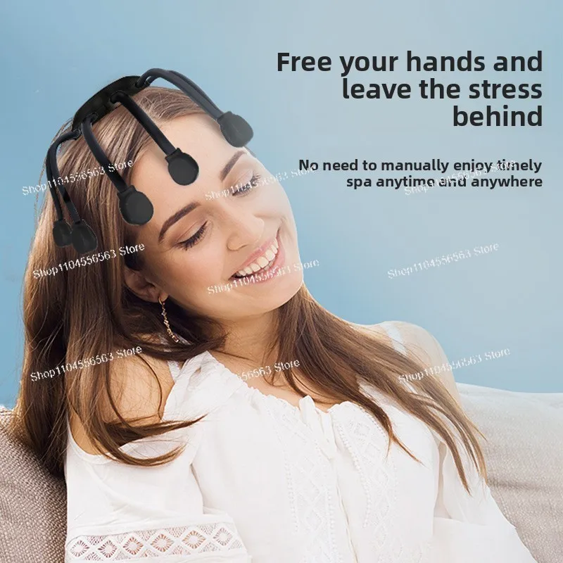 

Электрический умный массажер для головы в виде осьминога, инструмент для релаксации кожи головы для облегчения головной боли и очистки меридианов