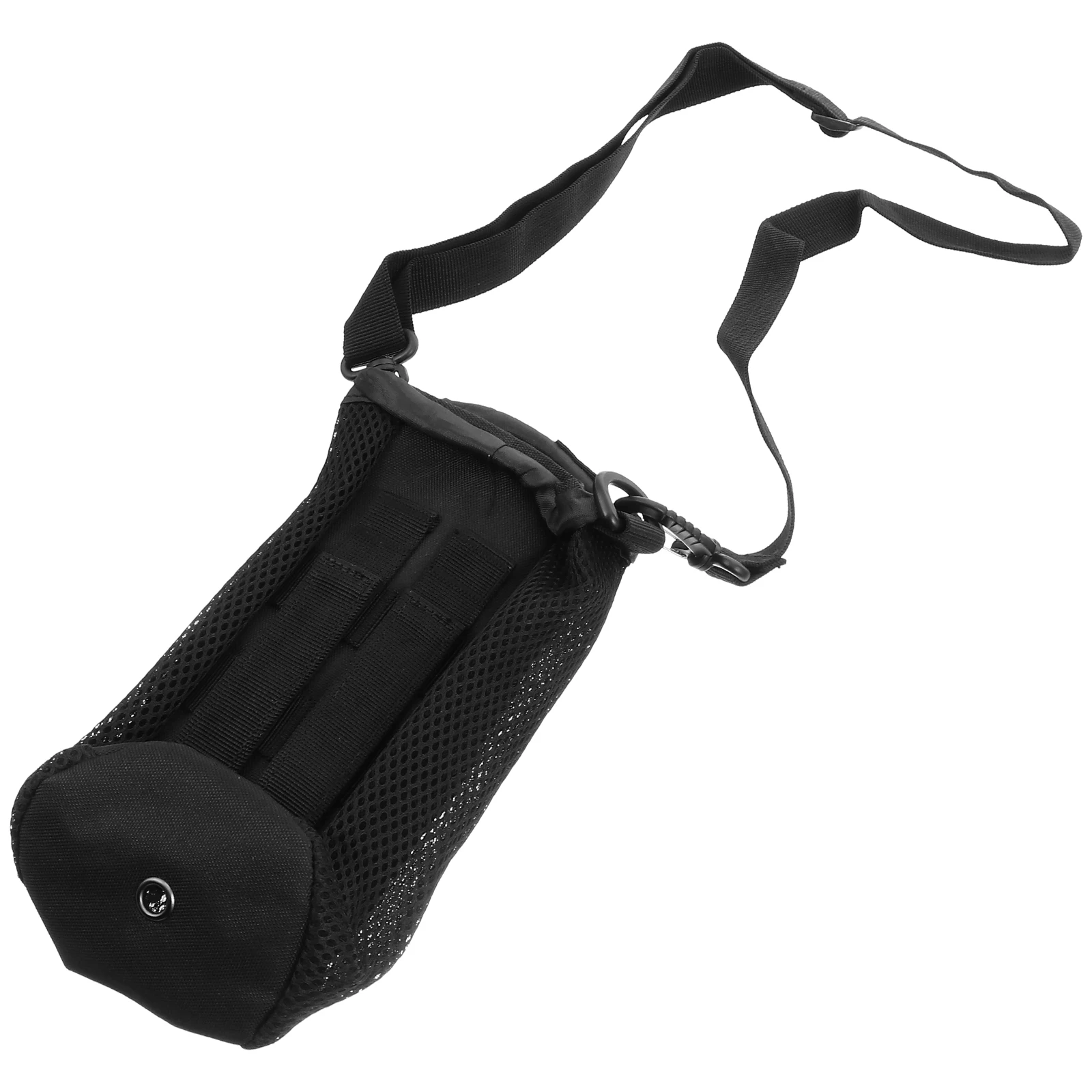 

Collapsible Water Bottle Bag Black Portable Travel Holder Pouch Oxford Cloth Lightweight Shoulder Strap