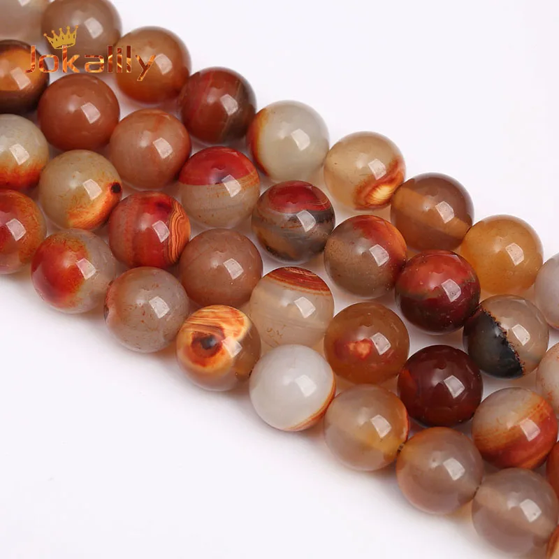 

Tiger Skin Agates Beads Natural Stone Round Loose Beads for Jewelry Making Diy Bracelets Necklaces Accessories 6 8 10mm 15" Inch