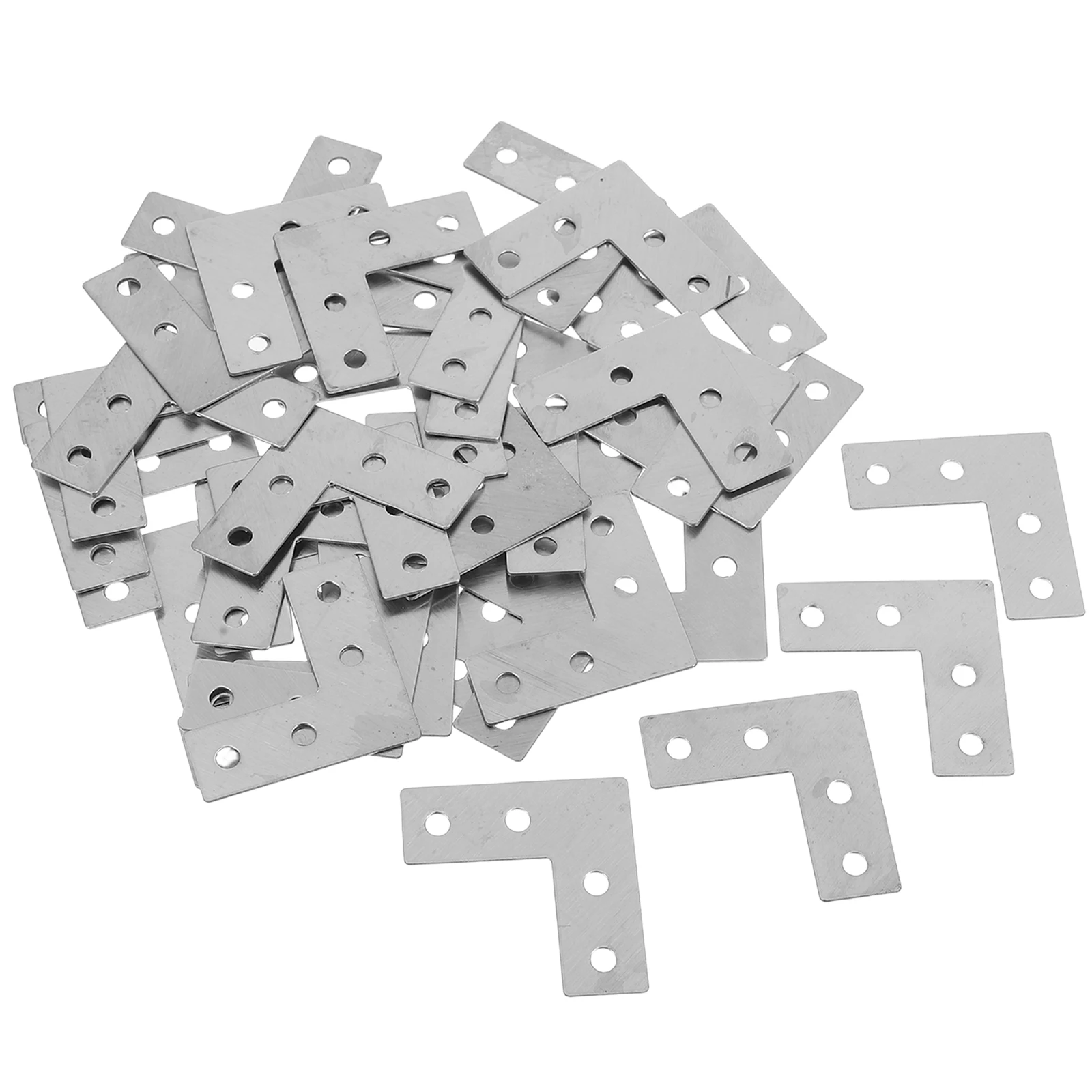

40PCS Stainless Steel Corner Brackets L Shape for Shelves Wood Furniture Garden Projects Connectors Angle Fasteners