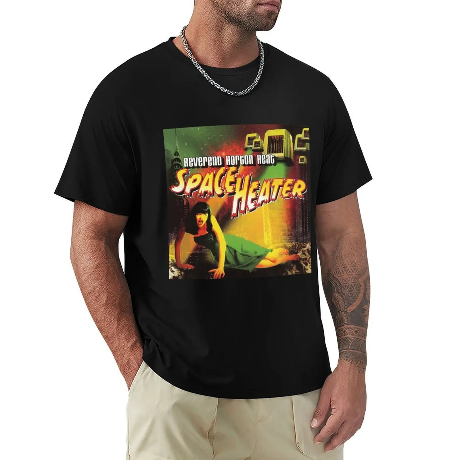 

Reverend Horton Heat space heater T-Shirt graphics customs design your own t shirts for men pack