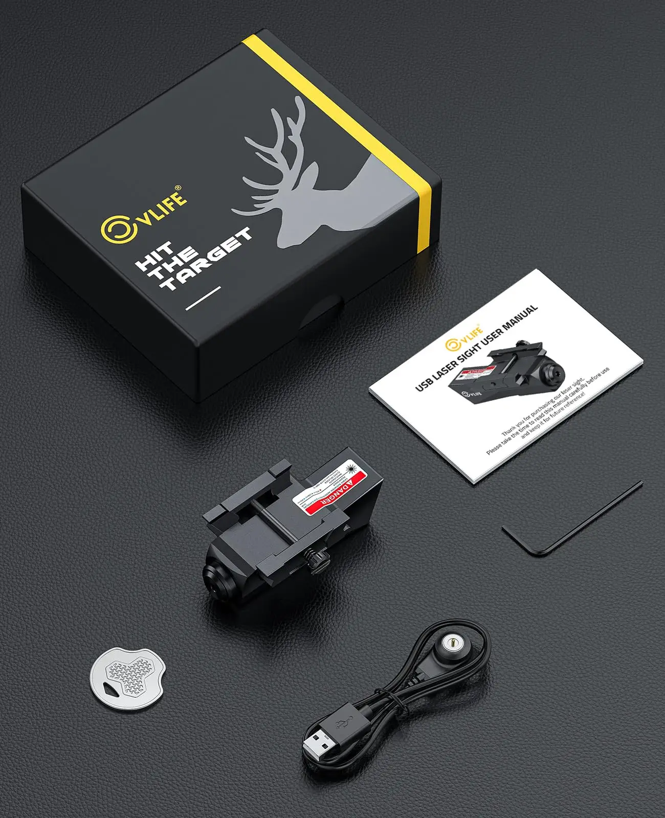 

MidTen Rifle Green or Red Laser Sight Picatinny Rail Tactical Sight with Magnetic Rechargeable Aircraft Grade Materials