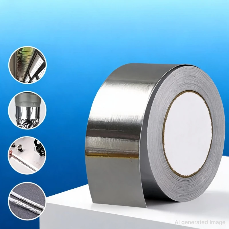 Hochtemperaturbeständiges Aluminiumfolienband Küchenrohr-Reparaturband Klebendes Dichtungsband Wärmeisolierendes Leckdichtes Band