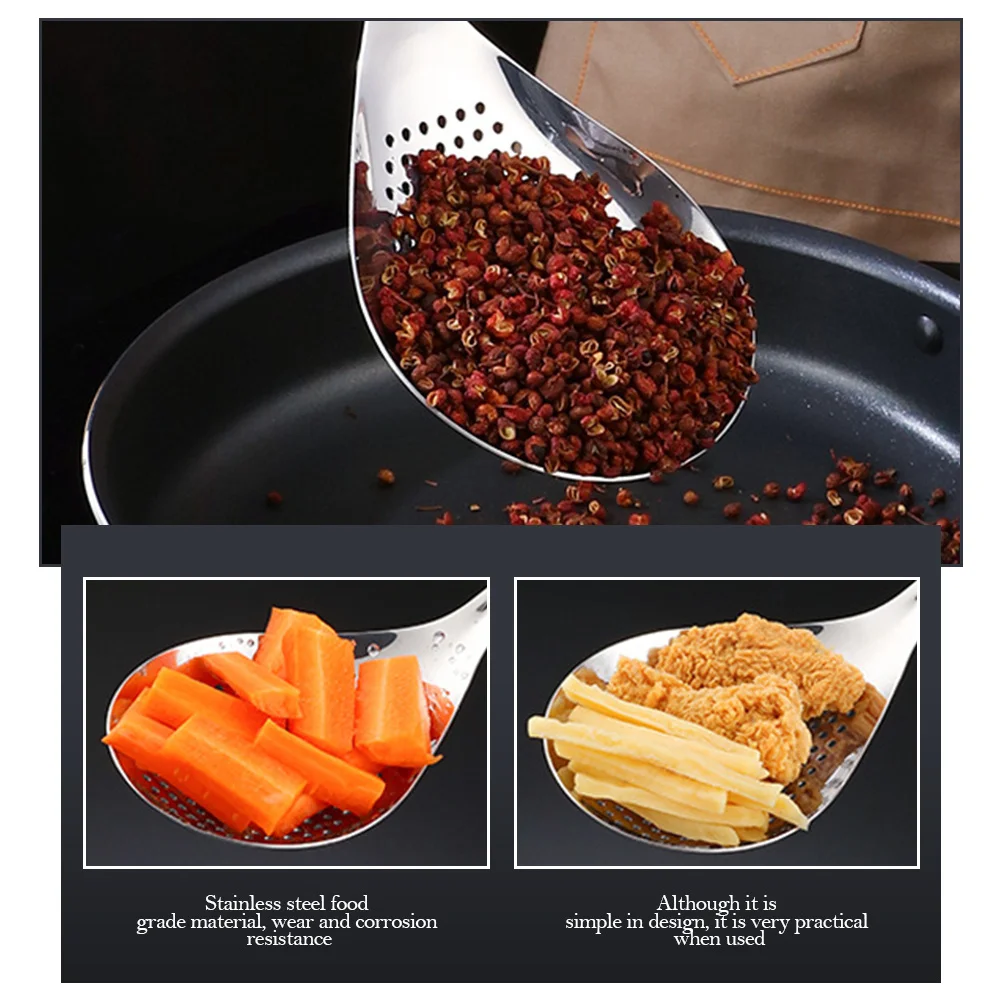 

Stainless Steel Colander Heat Resistant Long Handle Frying Oil Strainer For Fried Food Dumplings Noodles Kitchen Cooking