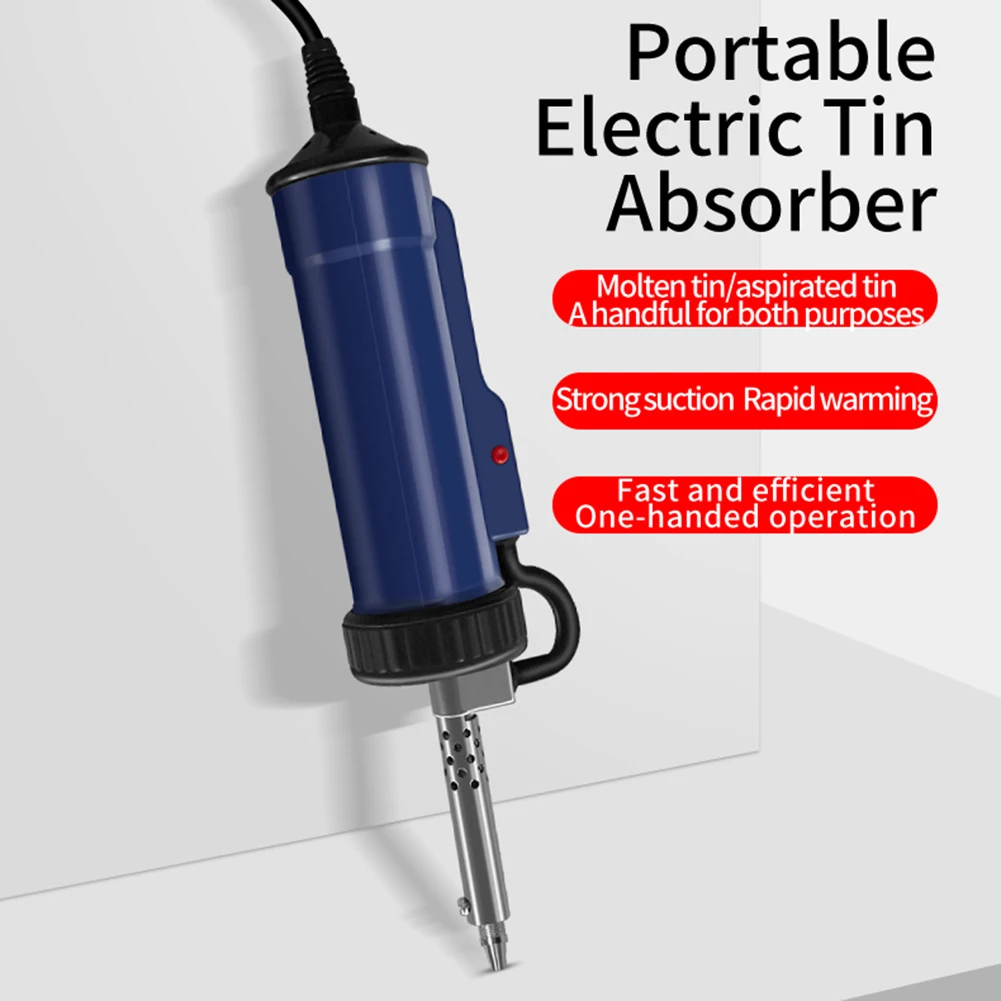 BBT-580 Automatic Vacuum Desoldering Pump AC 110V/220V Electric Desoldering Gun with 3 Suction Tip for Tin Removal and Soldering