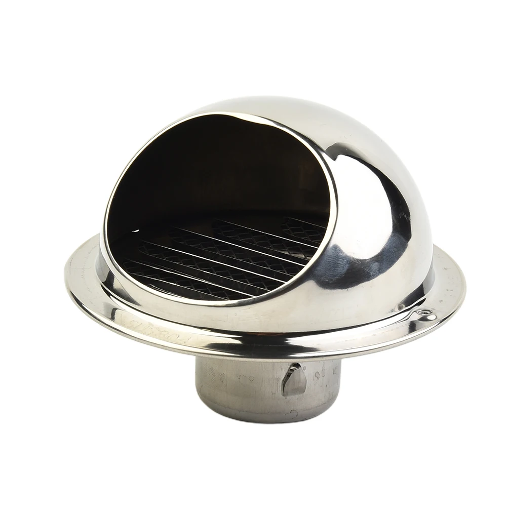 50mm Air Vent Grille Stainless Steel Bull Nose Wall Vent Wall Extractor Vent Outlet For Air Conditioning Units Kitchen Fans Vent