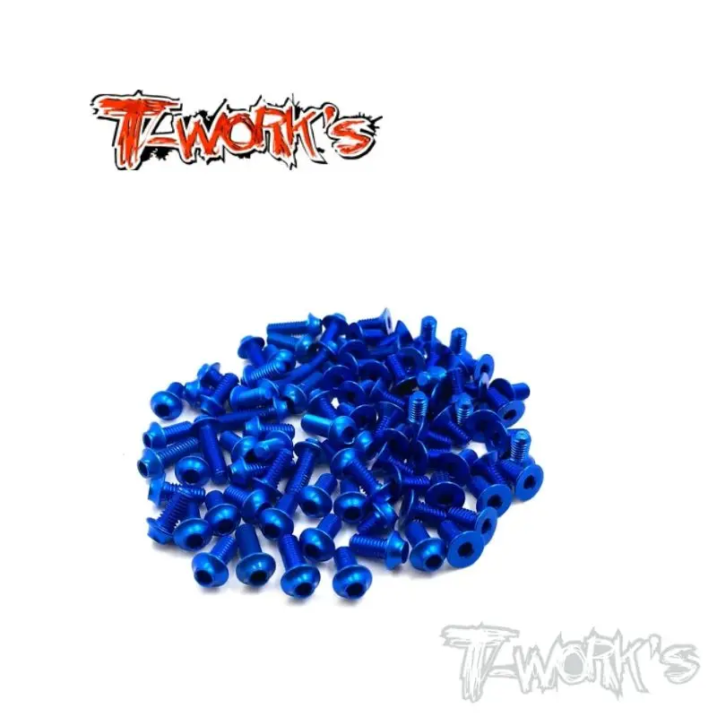 Original T works  ASSU-TB04-B 7075-T6 Tamiya Blue Screw set(UFO Head) 86pcs.( For Tamiya TB04 ) Rc part