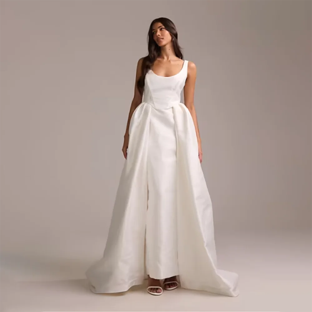 

Women's Formal Evening Gowns Sleeveless Square Neck Spaghetti Strap A-Line Pleated Evening Dresses Elegant Formal Party Gowns