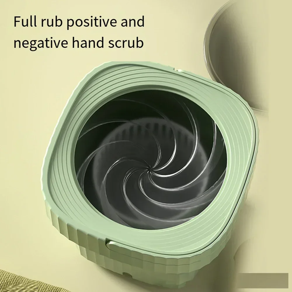 Www 11L 6L غسالة محمولة ذات سعة كبيرة مع سلة استنزاف لشقة التخييم السفر الملابس الداخلية 110-260 فولت غسالة صغيرة D #6