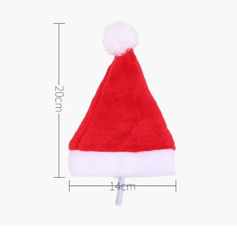 New Pet Christmas Decoration Pet Christmas Hat Dog Christmas Little Hat Red Plush Hat Pet Hat Holiday Party Decoration Supplies