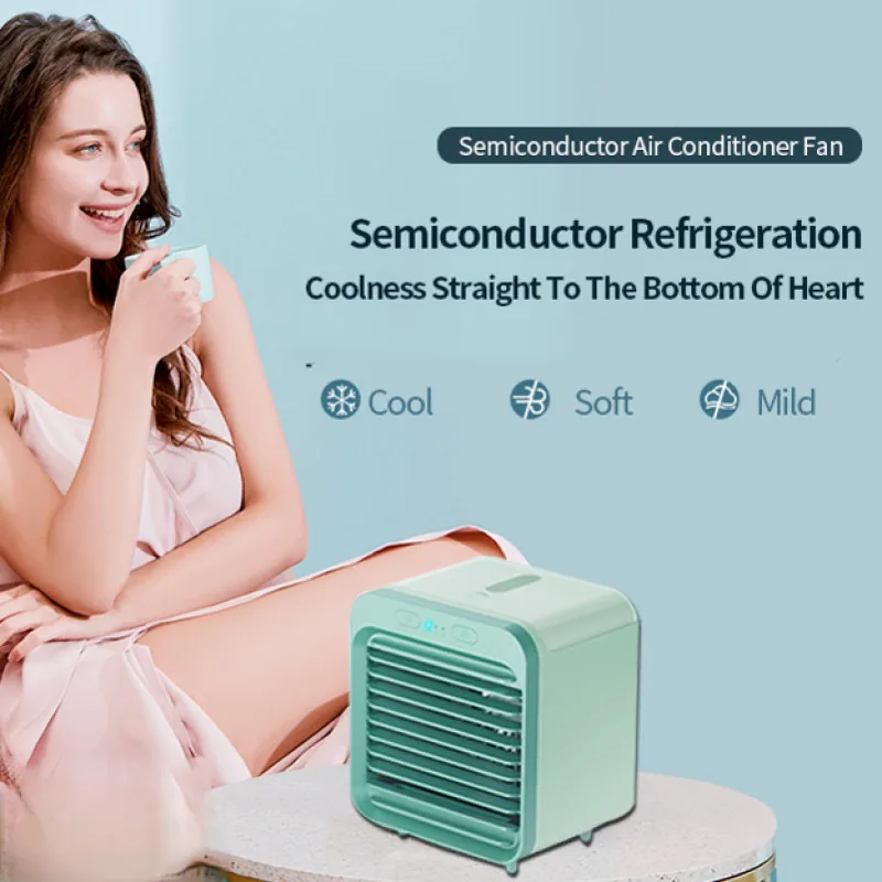 USB small fan water-cooled fan rechargeable mini electric fan chiller desktop humidification misting fan long-lasting life