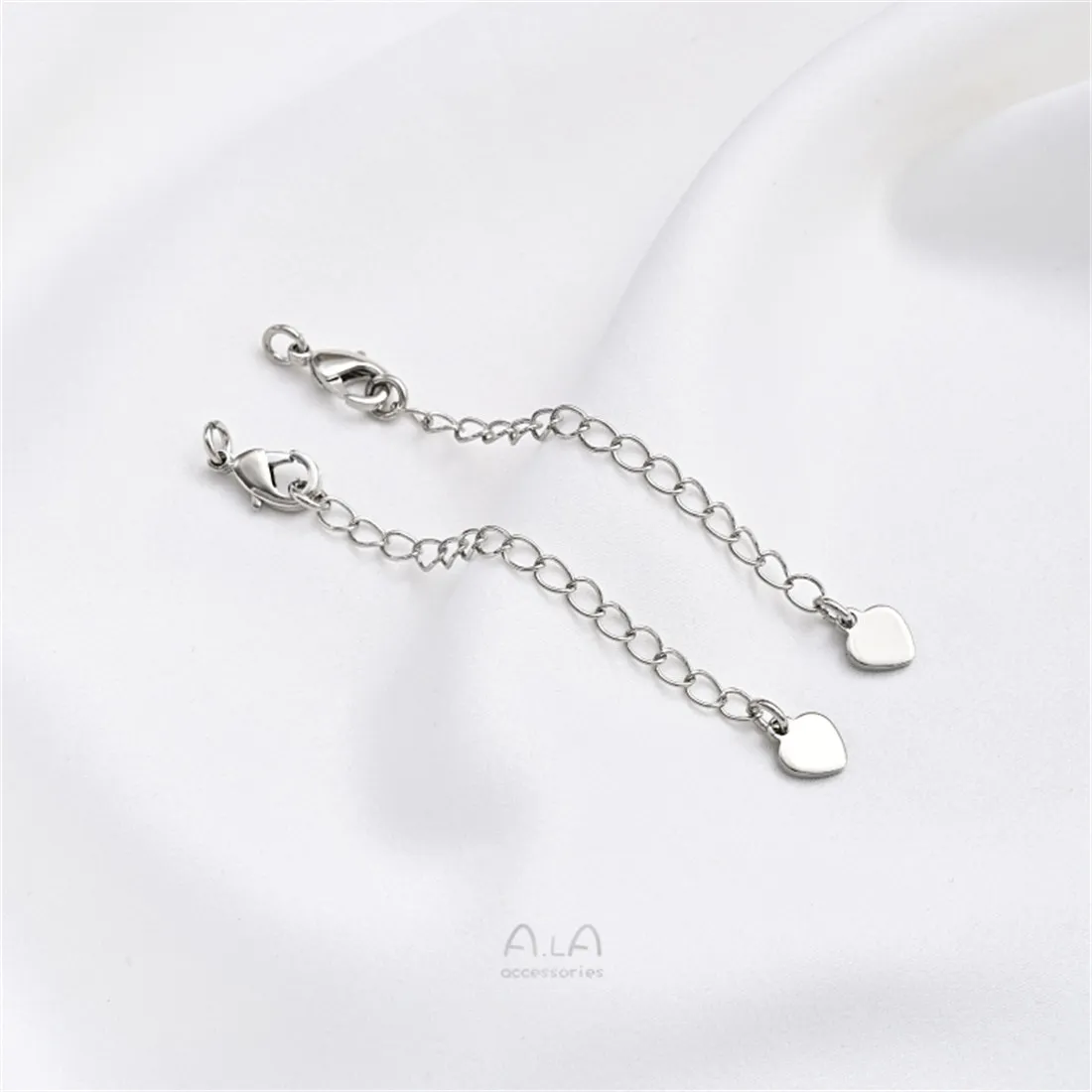 Tail Chain, Platinum Extension Chain, Homemade Bracelet, Necklace, Extension Chain, Handcrafted DIY Handmade Headpiece Accessory image 5