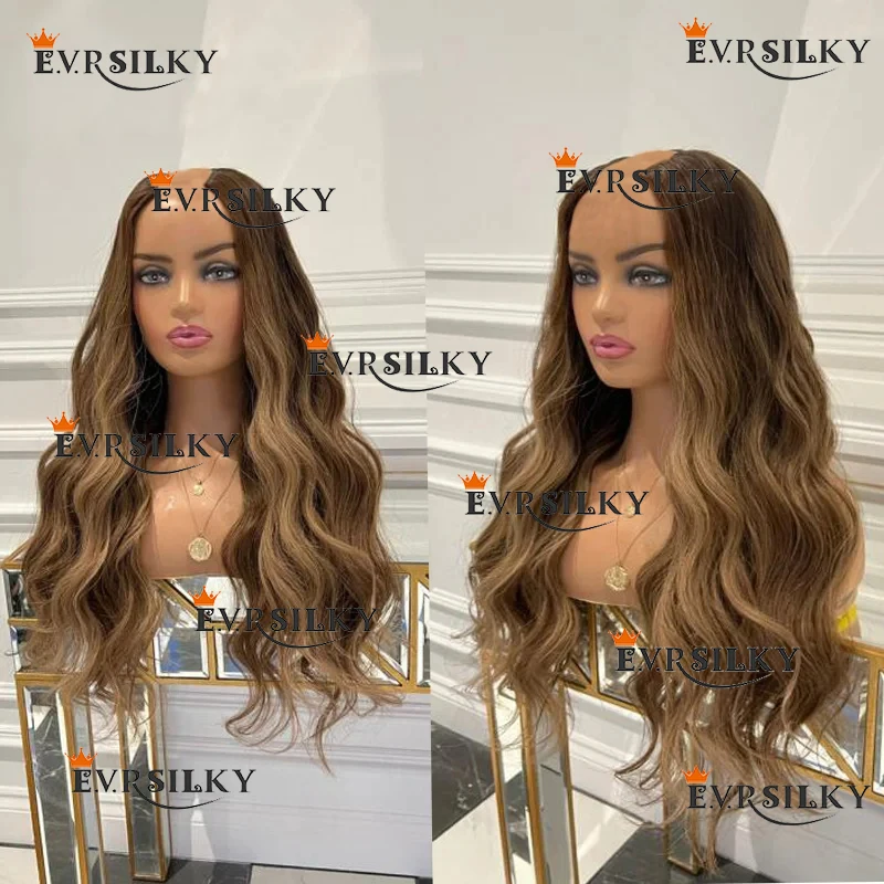 

Comfortable and beautiful trend U part natural black body wave100% real hair, easy to use, suitable for beginners