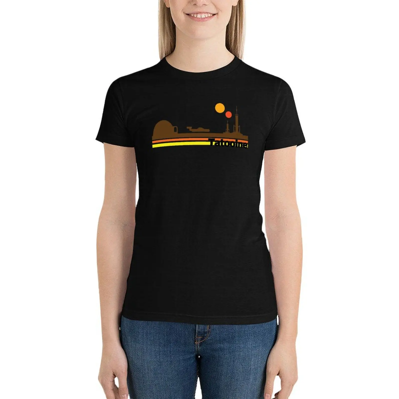 Tatooine-coreano moda t-shirt para as mulheres, roupa bonito pacote