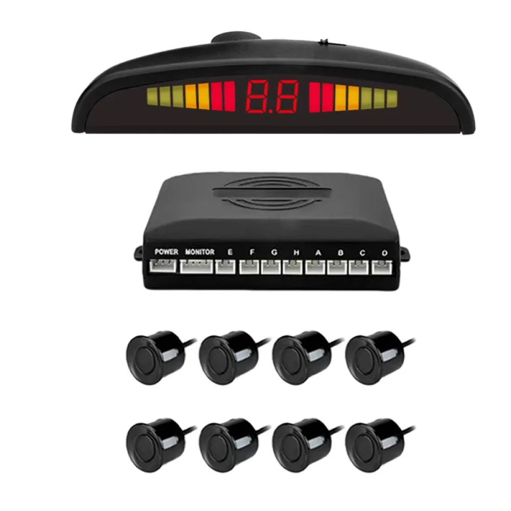 Digital LED Parking Radar Kit Reverse Backup Sensor System With Sound Warning Alert For Easy Vehicle Installation Safety Tool