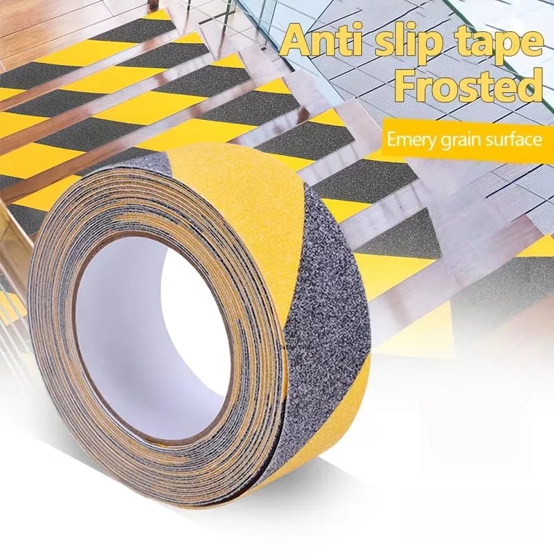1PC 5m/196.85inch Anti-Slip Tape,  Sturdy And Waterproof, for Outdoor/Indoor Stairs Steps Non Skid Tread High Traction Friction