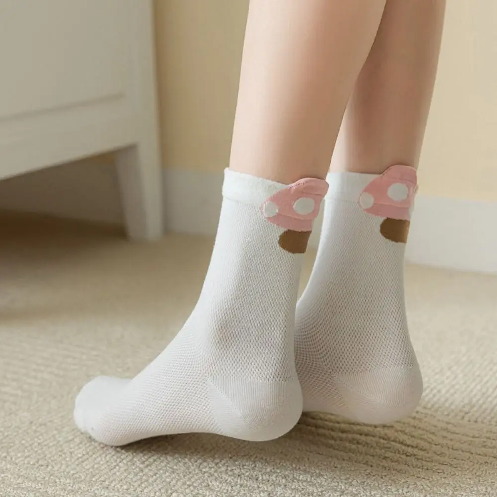 Sweet Cotton Women's Socks Soft Japanese Middle Tube Socks Flower Rabbit Cartoon Socks Female