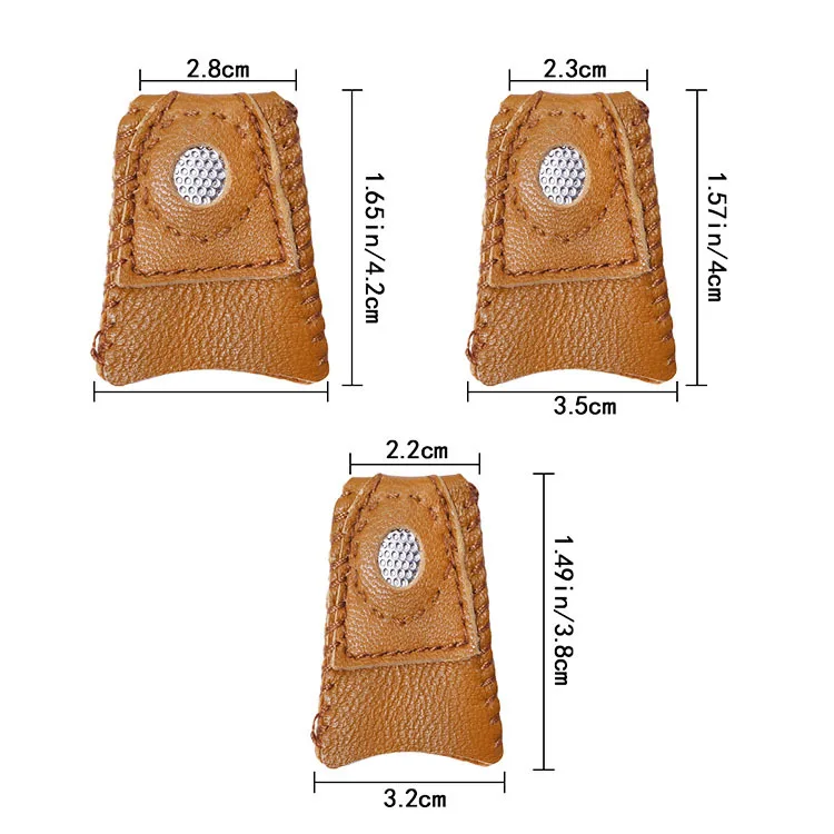 1pcs Leather Coin Thimble Soft Artificial Sheepskin Needlework Finger Cover Tip Quilting Thimble Sleeve Handmade Sewing Tools