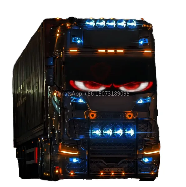 

Dynamic Demon Eye LED Display Panel for Vehicles Flexible Animated Blinking Lights for Cars Trucks Other Car Light Accessories