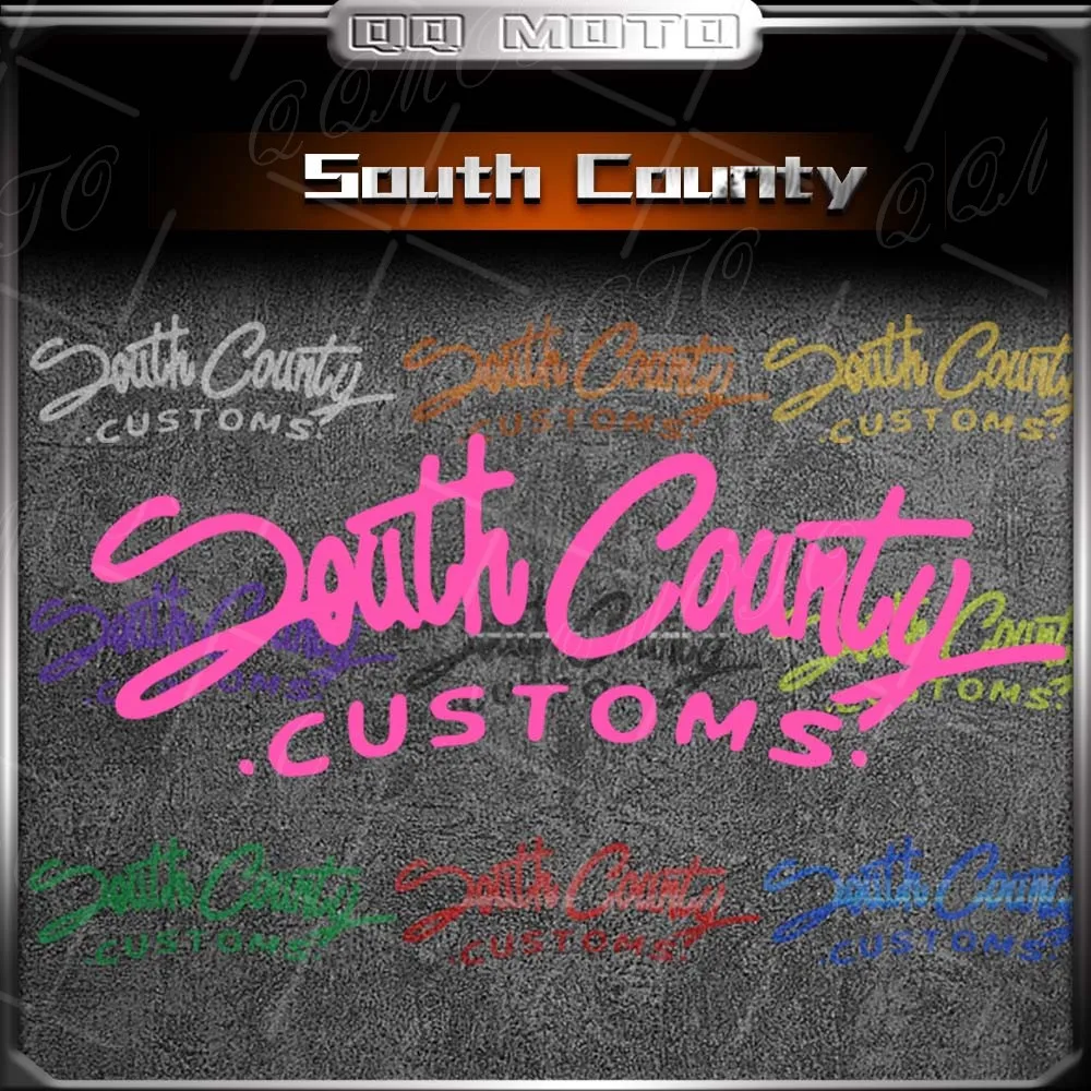 

“South County” Decal Motorcycle Decor Scooter Windshield Racing Helmet Fuel Tank Car Body Door Waterproof Vinyl Stickers