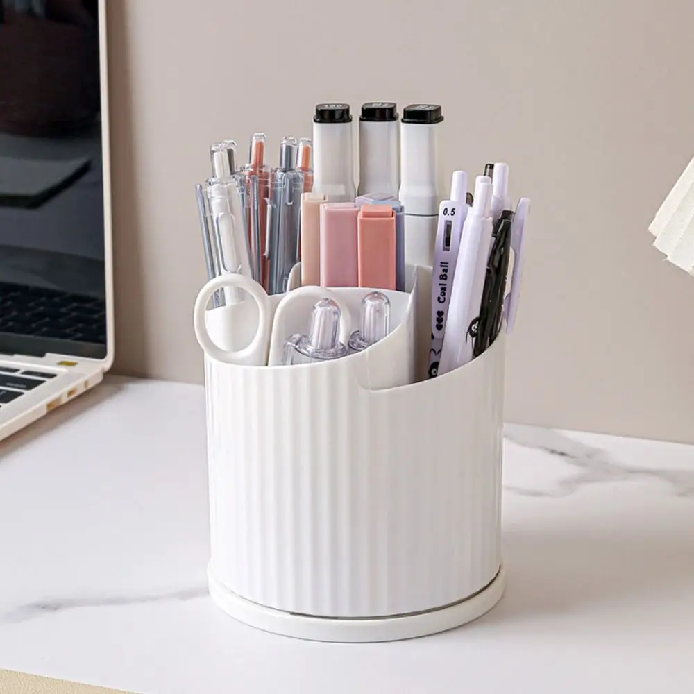 Multi-function Makeup Brush Box 360 Rotating Plastic Pencil Storage Box Large Capacity Practical Student Pen Holder Hostel