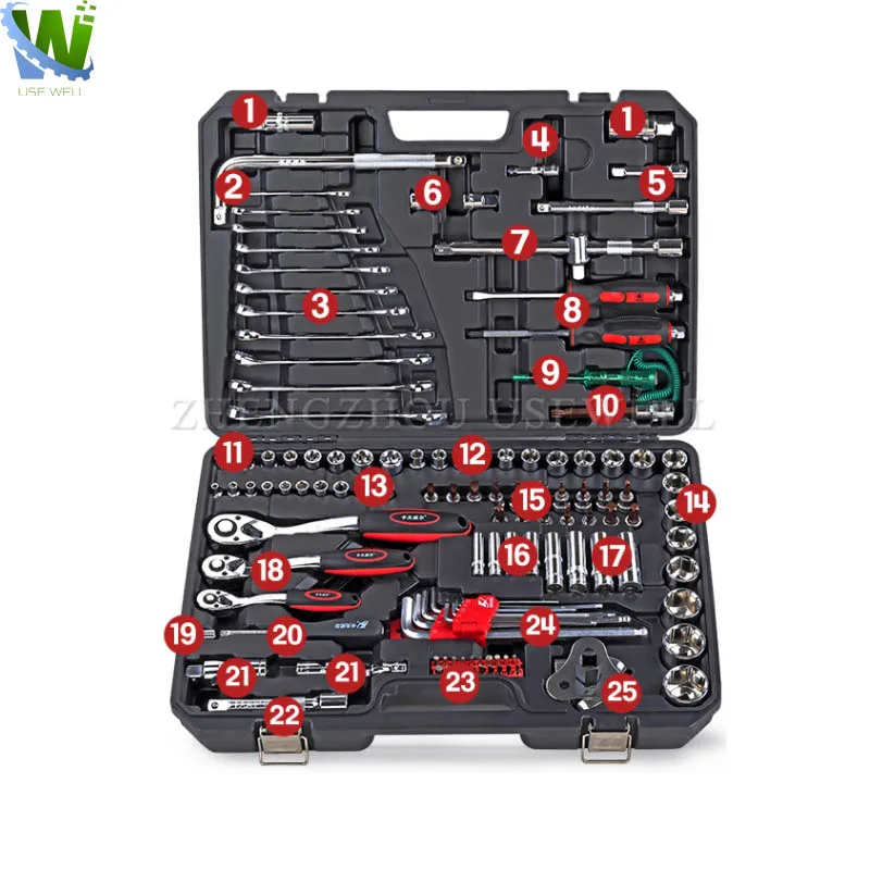 Vehicle Professional Repair And Maintenance Tools Set Auto Car Body Diagnose Tool Boxs Hand Wrench Kits