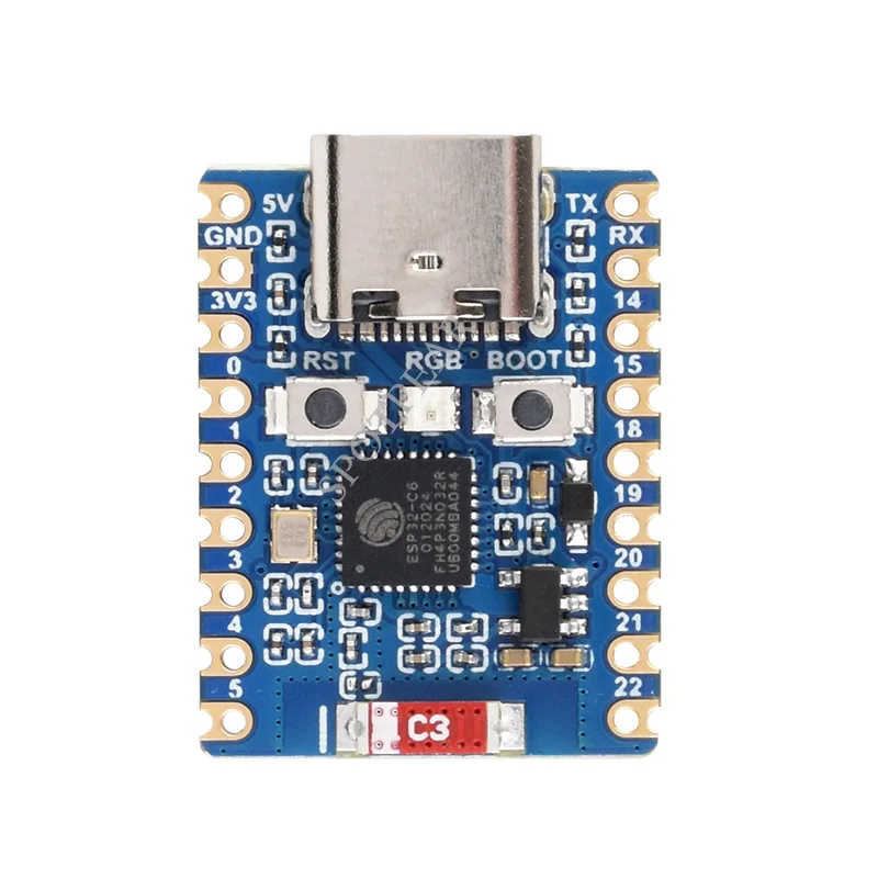 ESP32 Development Board ESP32-C6 Mini Development Board Based on ESP32-C6FH4 Dual Processors 2.4GHz WiFi 6 & Bluetooth 5