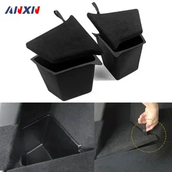 Rear Trunk Storage Box Left and Right Side Storage Bins Storage Packet Rubber Organizer Tray for Tesla Model Y 2020 - 2023 2024