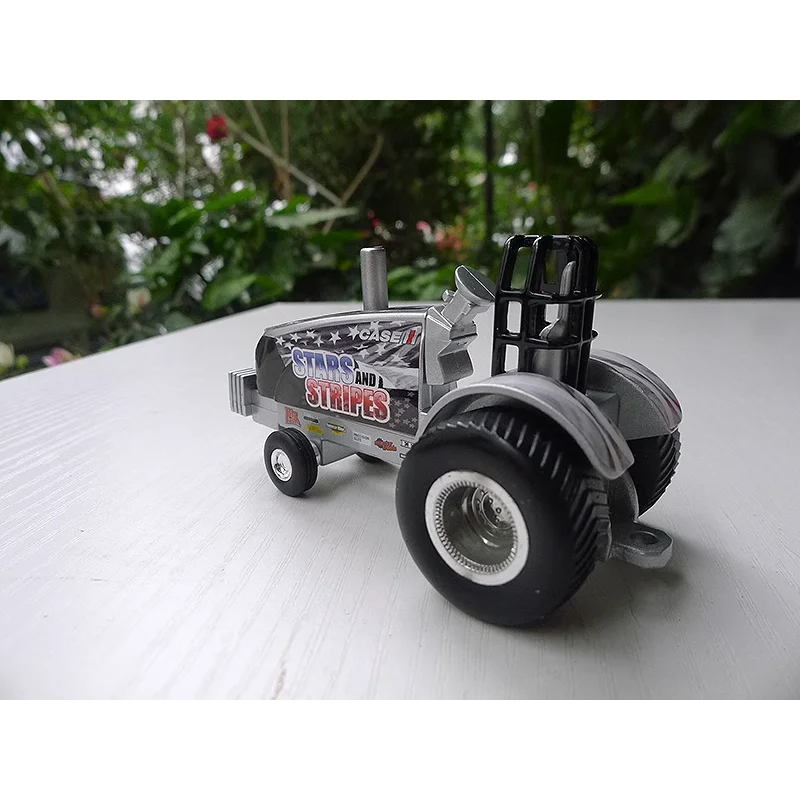 ダイキャスト ERTL 1:64 スケール星条旗プルケース極端な合金トラクターモデルグッズおもちゃギフトお土産ディスプレイ装飾