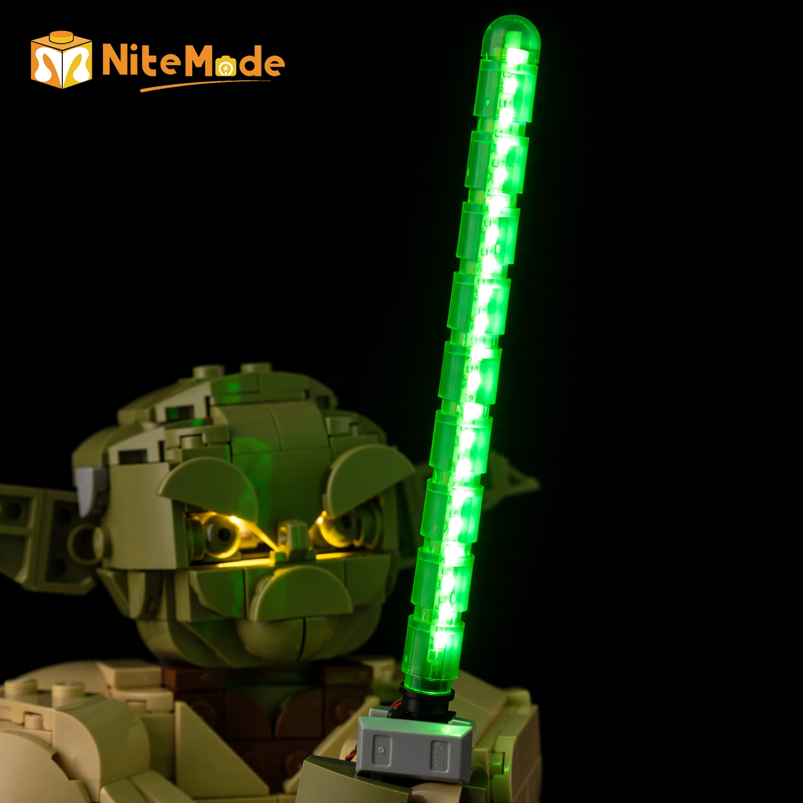EASYLITE LED Light Kit for Star Yoda Bust 75438 Building Blocks Toys Lamp Set (Not Included The Model)
