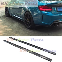 Carbon Fiber Side Skirts Extension Lips for BMW F87 M2C M2 Competition Base Coupe 2D Side Lip Protector 2015 + Auto Tuning