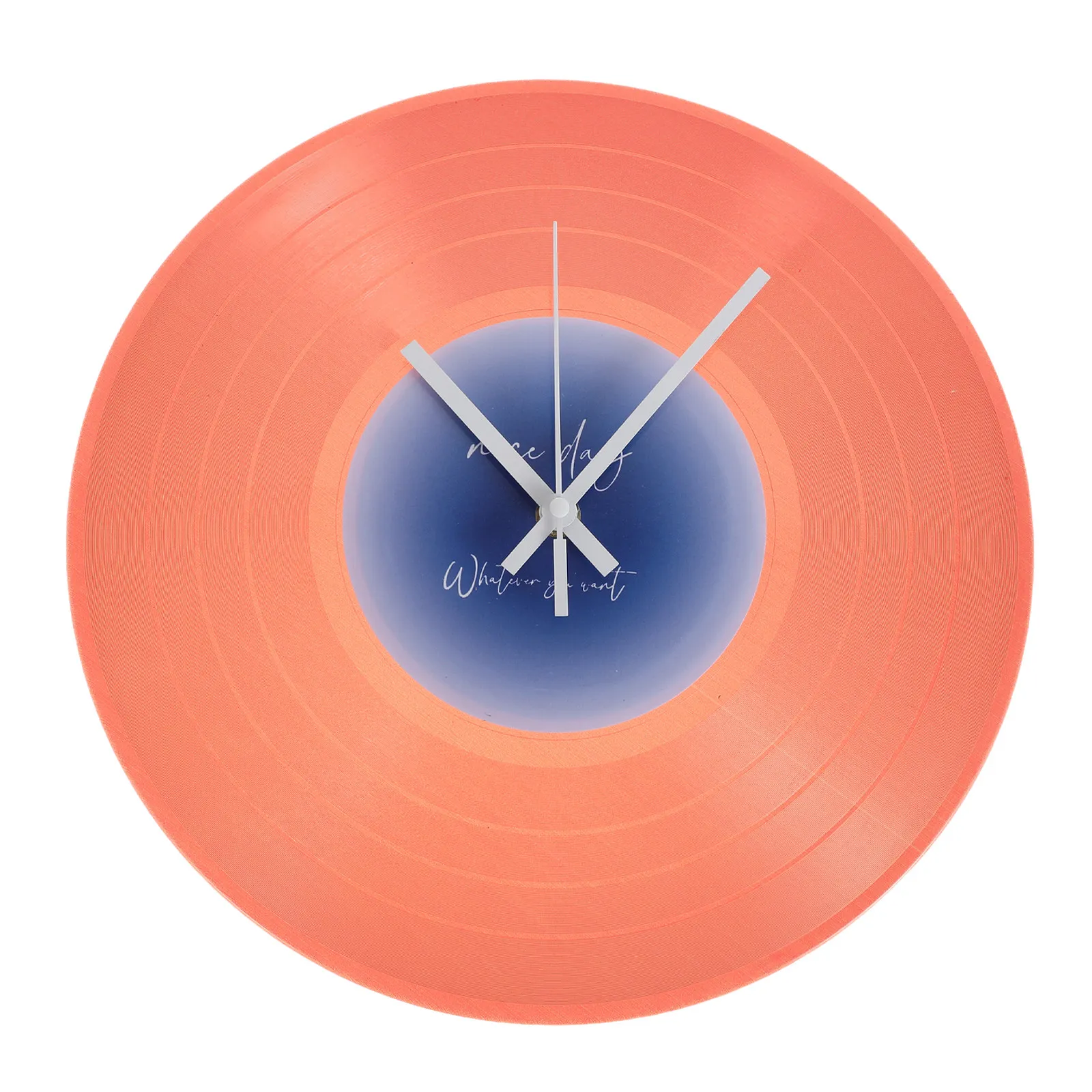 Retro Vinyl Record Wall Clock 11.8 Inch Large Music Themed Decorative Clock for Bedroom Living Room Office Kitchen Bathroom Wall