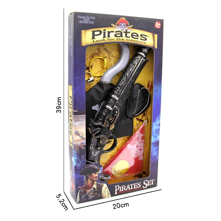 Set di giocattoli pirata Halloween Day Party Costume gioielli puntelli Pirate Gun Model Pirate Hooks puntelli Cosplay regalo di compleanno per bambini