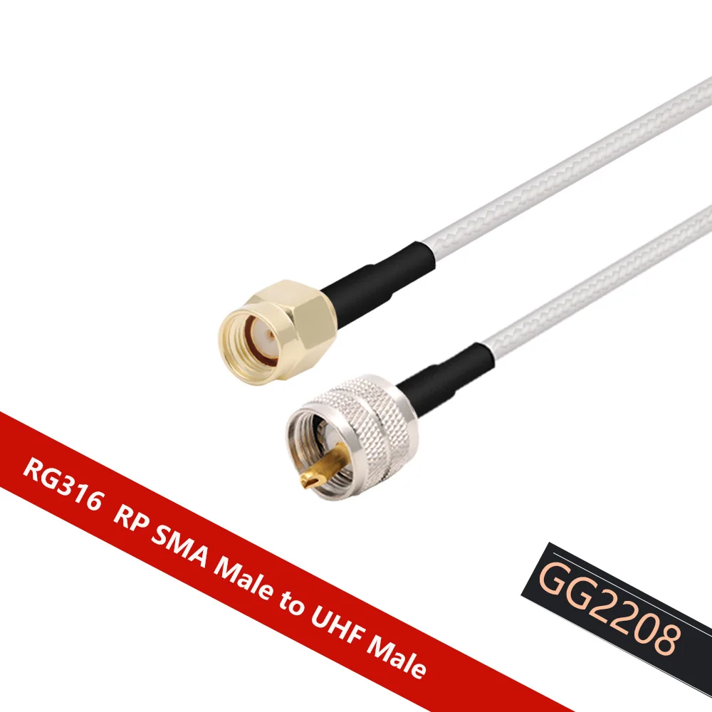 1 قطعة واي فاي هوائي RG316 كابل محوري PL259 UHF ذكر التوصيل SMA ذكر جاك ضفيرة محول ل TV إشارة WIFI GSM وحدة 4G 5G