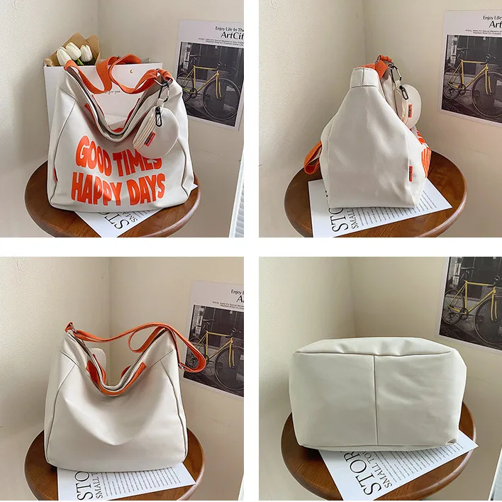 Nylon Crossbody Bags for Girls School Bags Waterproof Canvas Women Handbags Shoulder Bags Large Capacity Messenger Bag Satchels