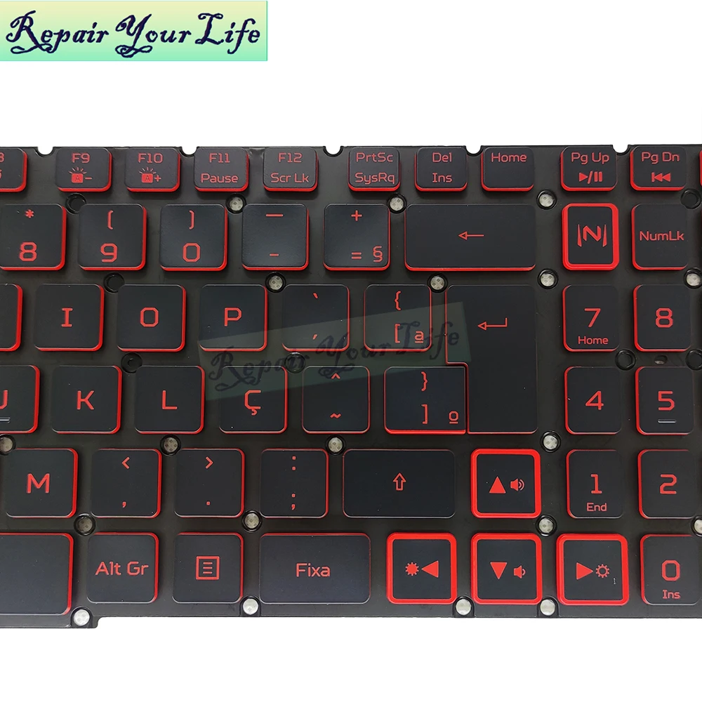 PT-BR Brazil Notebook Backlit Keyboard For Acer Nitro 5 AN517-51 AN517-52 AN715-51 Brazilian Portuguese Keyboard lg5p_n90brl