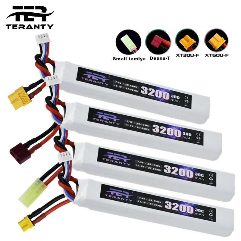 TERANTY 11.1V 3200mAh Lipo Battery for Water Gun 3S battery for Mini Airsoft BB Air Pistol Electric Toys Guns Part 11.1v Bateria