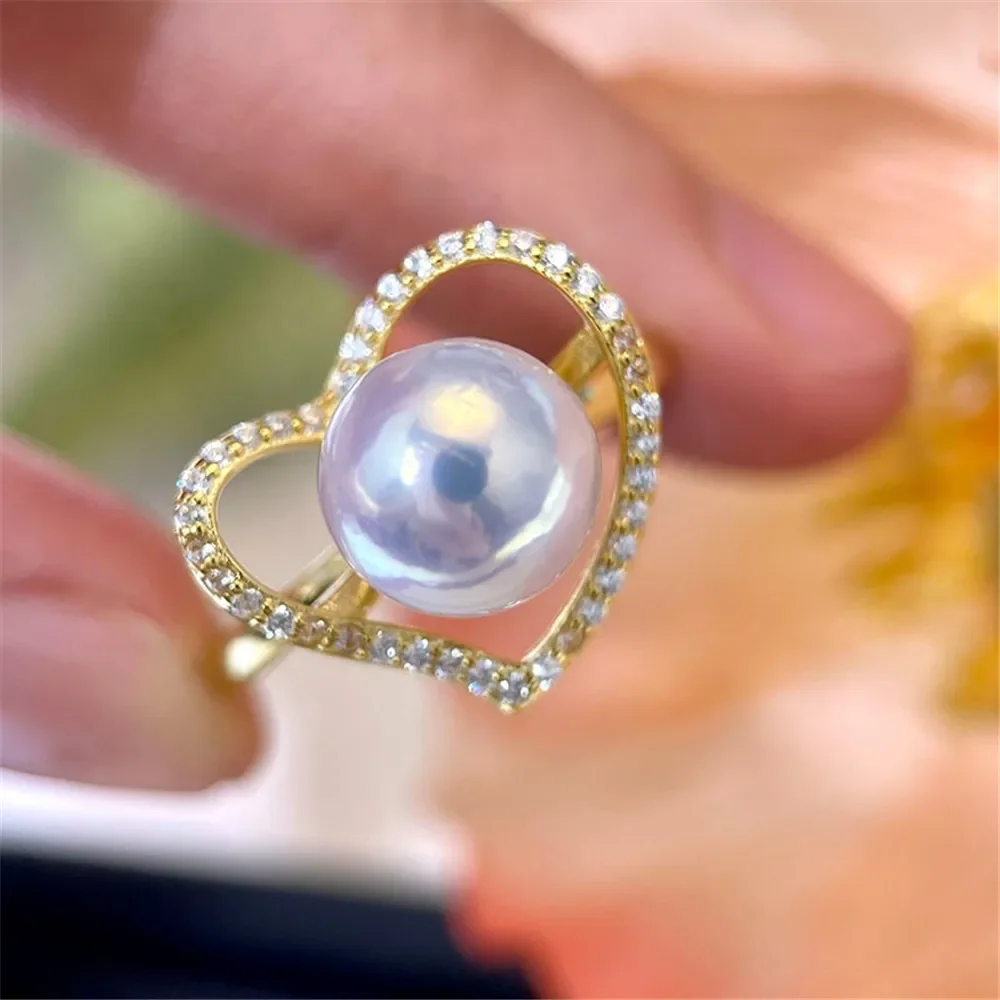 Solid S925 Sterling Silver Pearl Ring Settings Findings & Accessories  for Jewelry Making Bulk Wholesale Craft Supplies No Pearl