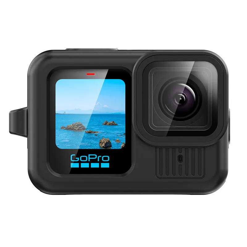 Voor Gopro Hero 13 Zwarte hoes Beschermende behuizing Shell Protector Rubber Siliconen + Lensdop Riem Accessoires