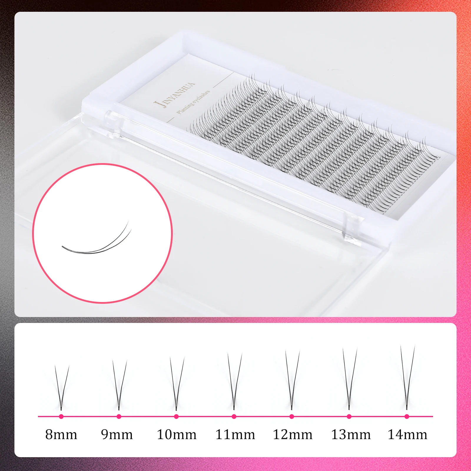 Premade Fans Eyelash Extensions 2d Volume Fans Short Stem 3d 4d 5d Handmade Volume Lash Extensions 8-14mm 0.10mm J B C D Curl
