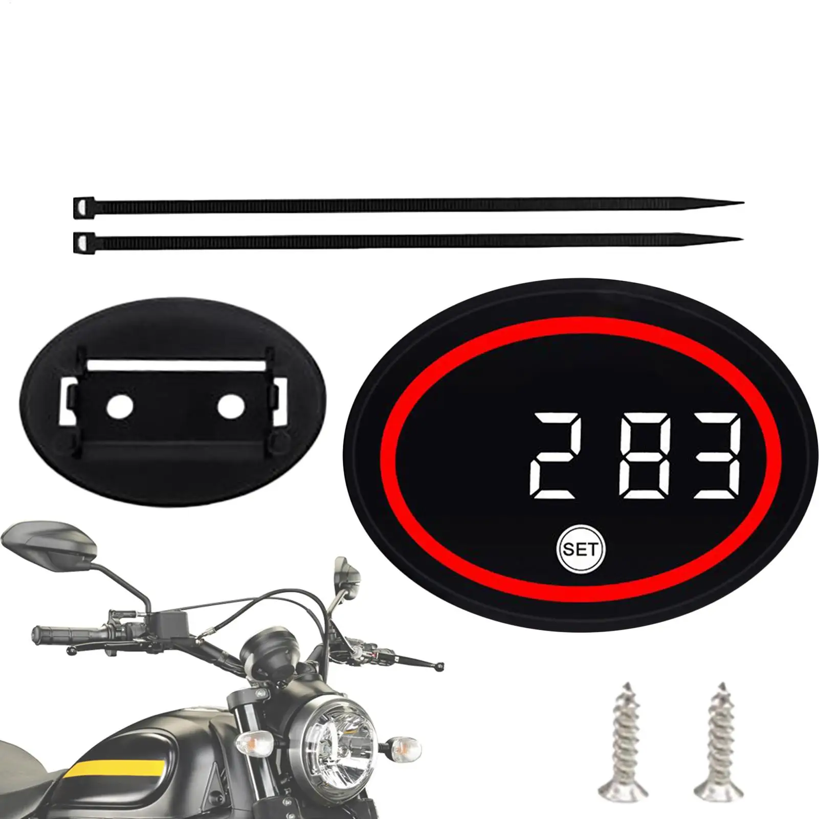 

Clock For Motorcycle Smart LED Display Motorbike Voltage Temperature Meter For Women Teens Cycling Enthusiasts Commuting Urban