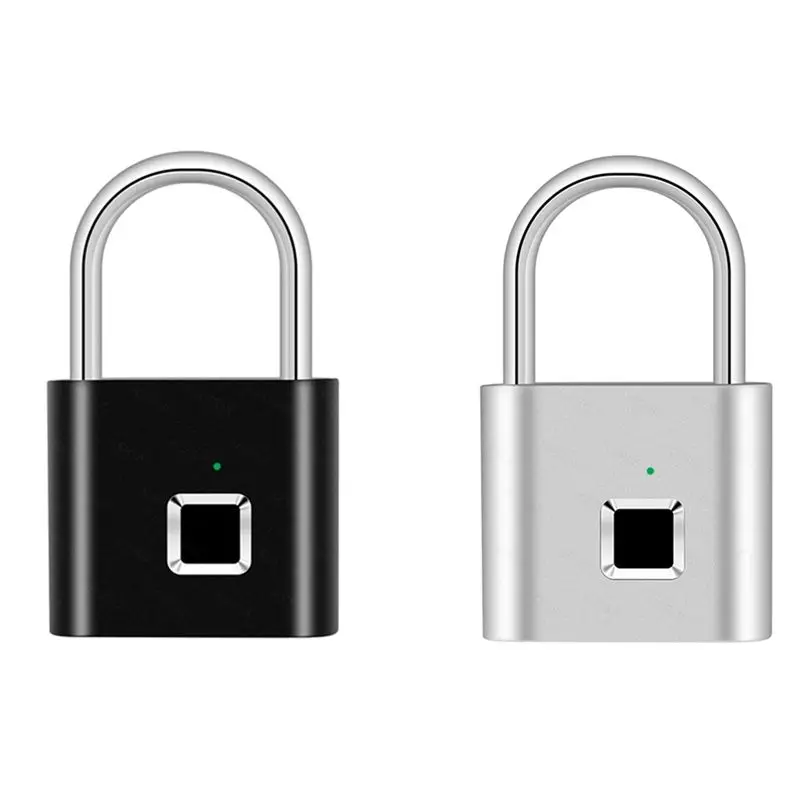 

ABKN-Keyless USB Charging Fingerprint Lock Smart Padlock Waterproof Door Lock Portable Padlock