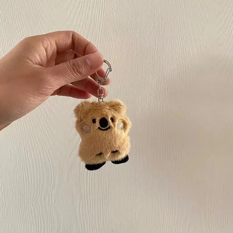 Keychain Hanging Ornaments Pendant Cuddle Up with Adorable Fluff: Plush Teddy Bear Charm - Your Portable Hug Buddy