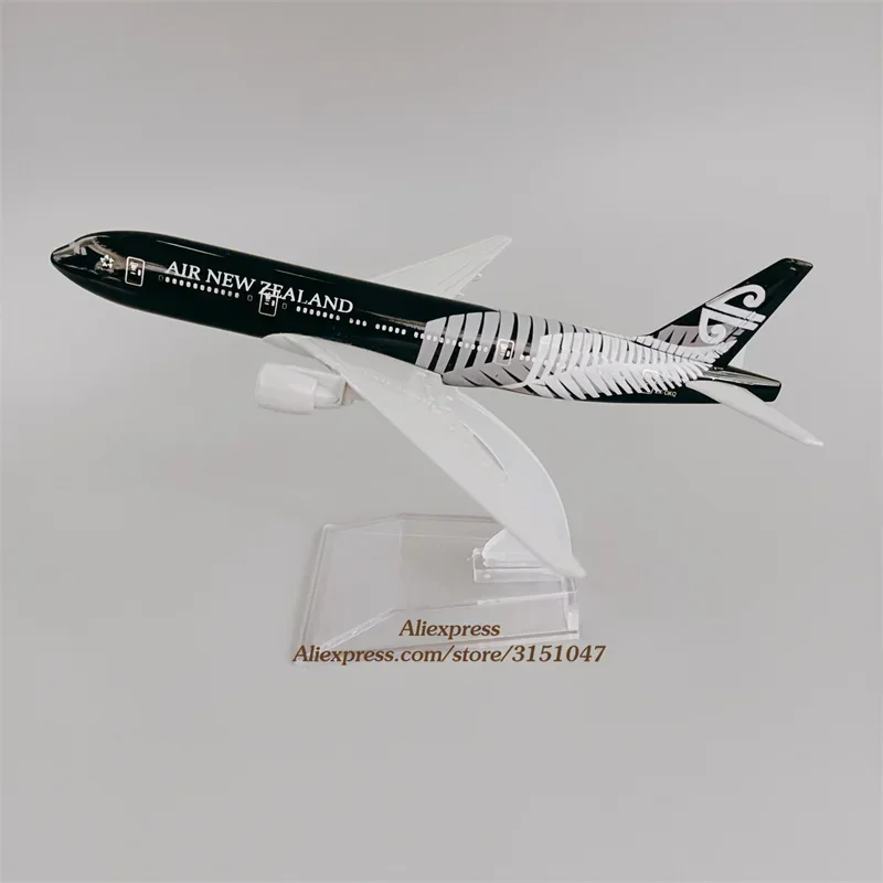 16cm Black Air NEW ZEALAND Airlines Boeing 777 B777 Airways Diecast Airplane Model Plane Model Alloy Metal Aircraft Kids Gifts