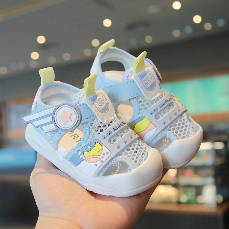 2024 Summer Boys\' Sport Walking Girls Sandals with Soft Sole Baby Toddler Casual Kids Sneakers Infant Little Children 0-2 Year